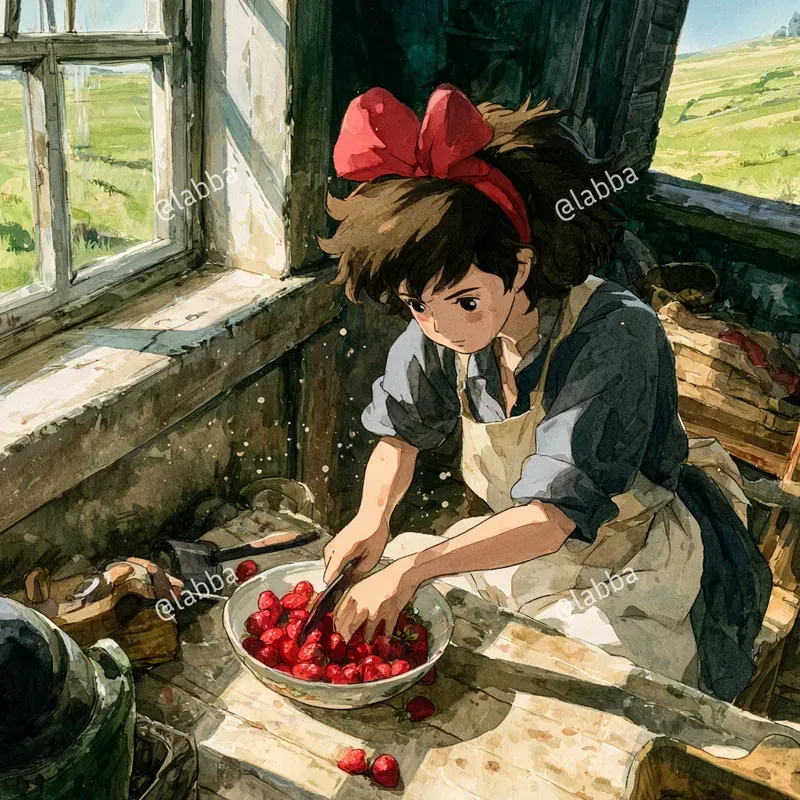Cozy Ghibli Anime Illustrations