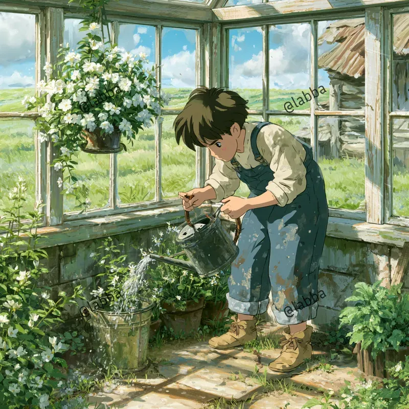 Cozy Ghibli Anime Illustrations
