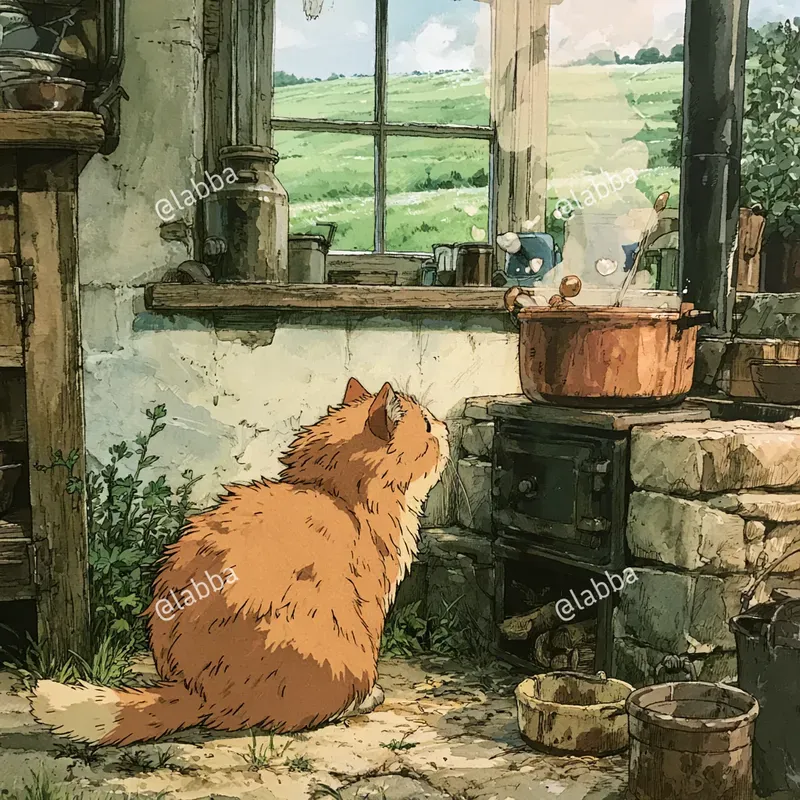 Cozy Ghibli Anime Illustrations