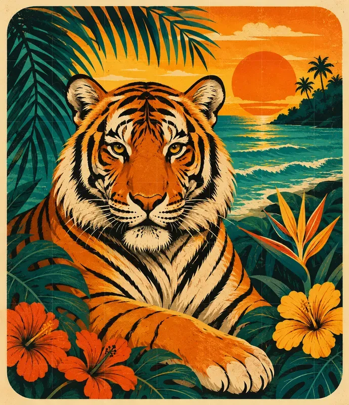 Retro Travel Avatar Illustrations