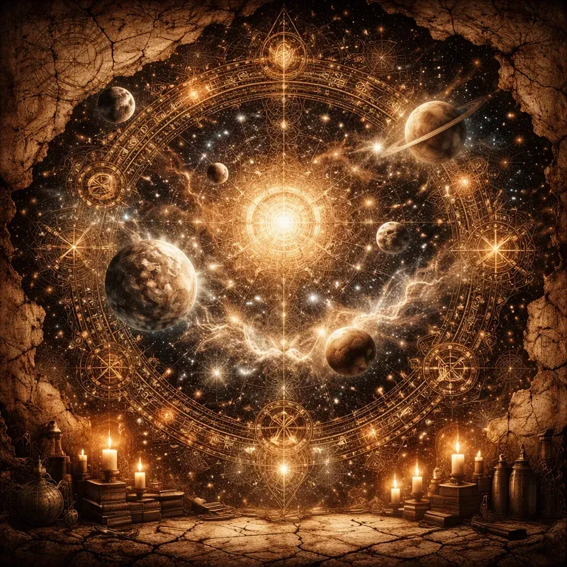 Cosmic Manuscript Art