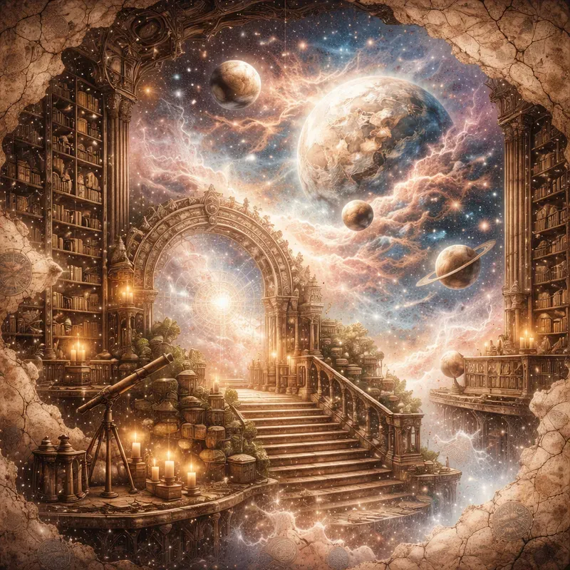 Cosmic Manuscript Art