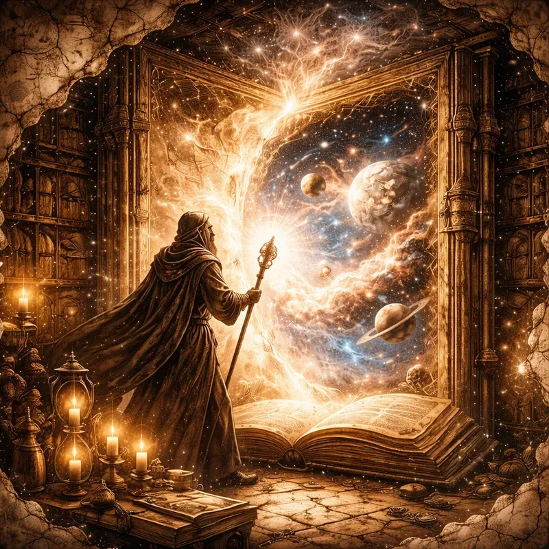 Cosmic Manuscript Art