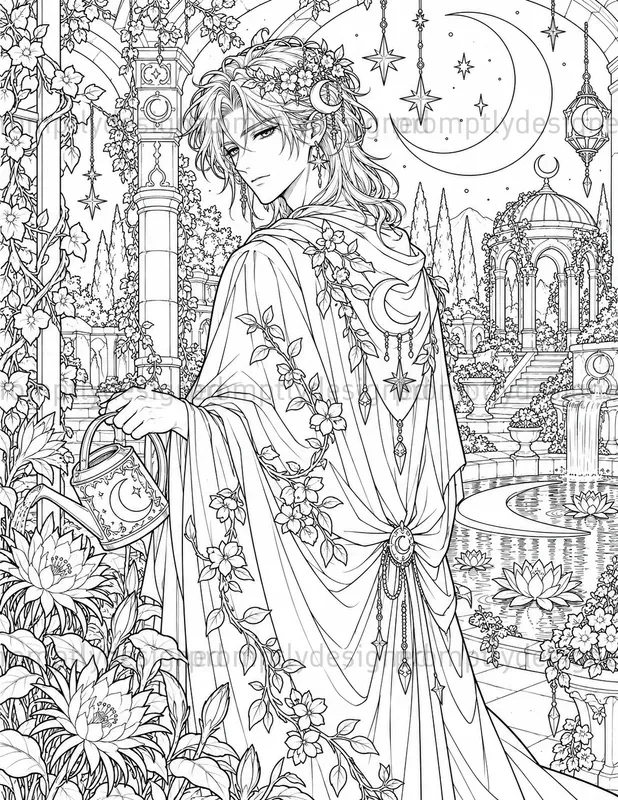 Celestial Anime Coloring Pages