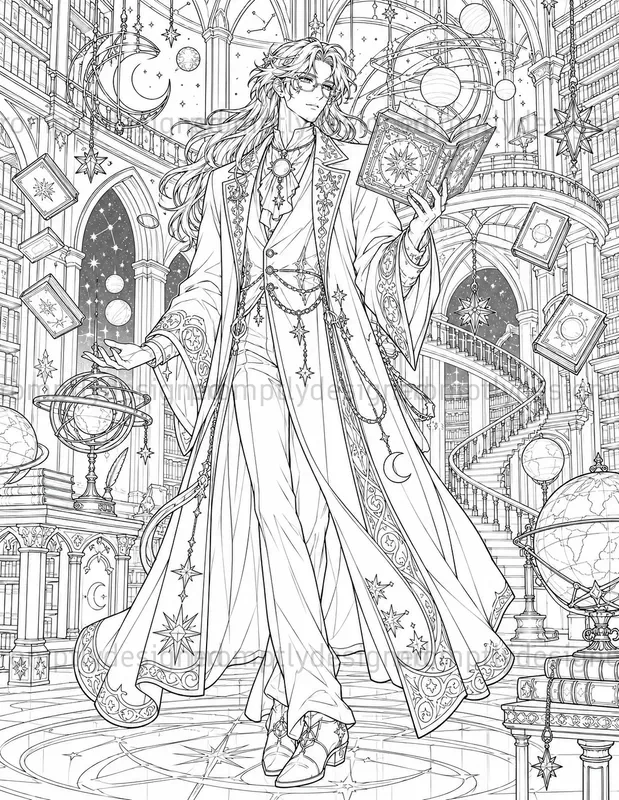 Celestial Anime Coloring Pages