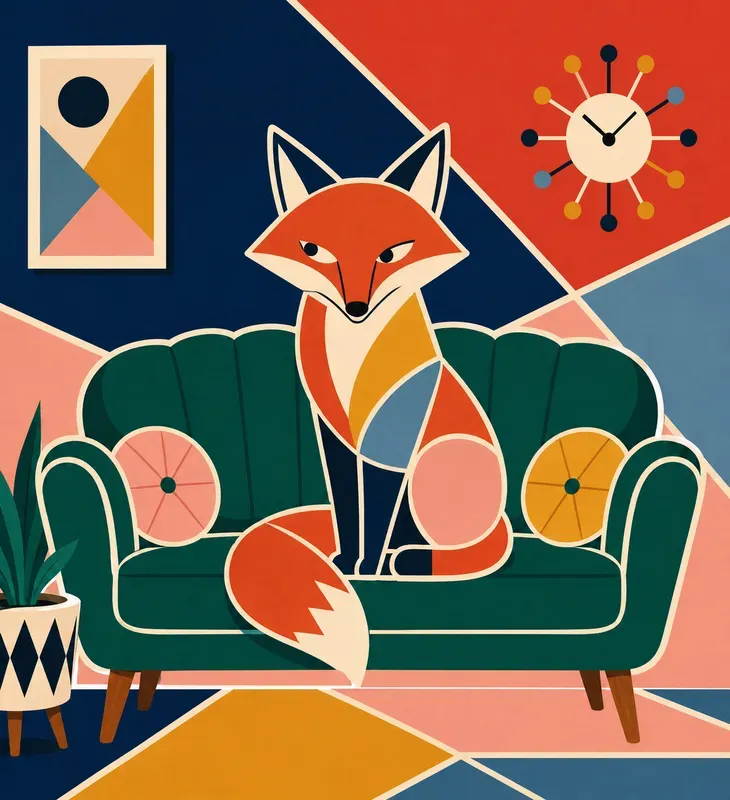 Flat Geometric Animal Poster Generator