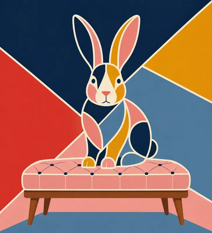 Flat Geometric Animal Poster Generator