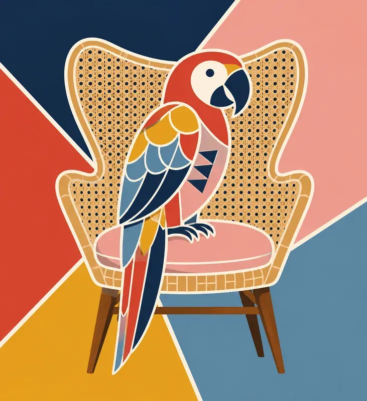 Flat Geometric Animal Poster Generator