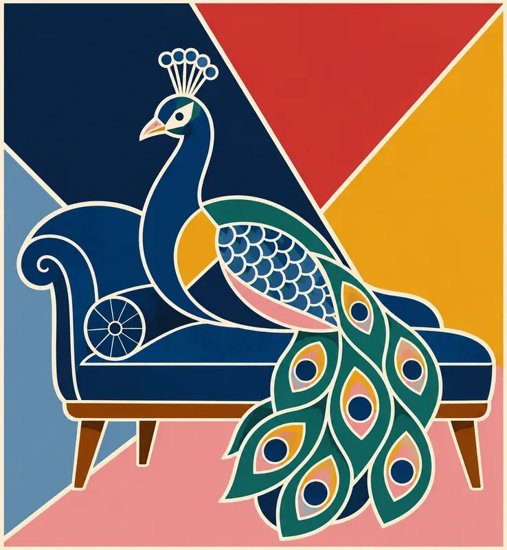 Flat Geometric Animal Poster Generator