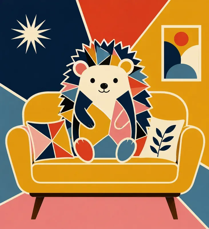 Flat Geometric Animal Poster Generator
