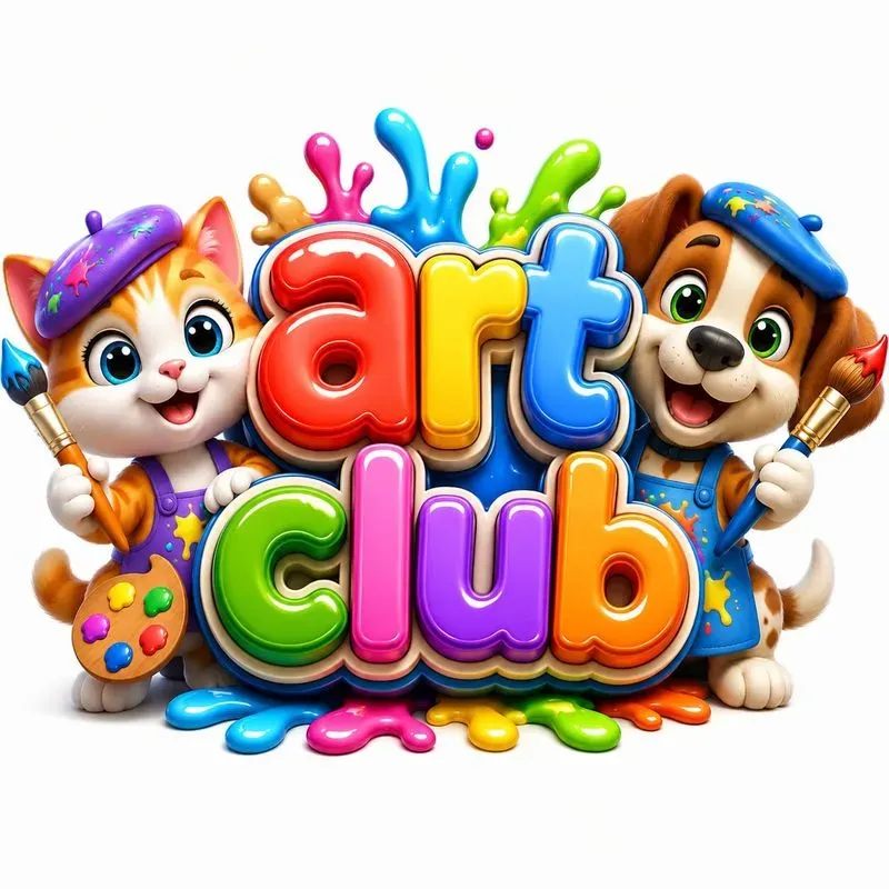 Kids 3D Typography Logos