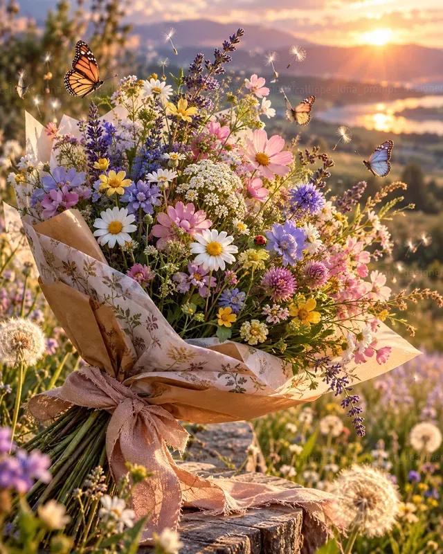 Hyperrealistic Magical Flower Bouquets