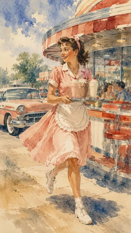 Suburb City Jobs In Motion Watercolors
