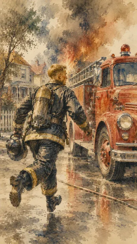 Suburb City Jobs In Motion Watercolors
