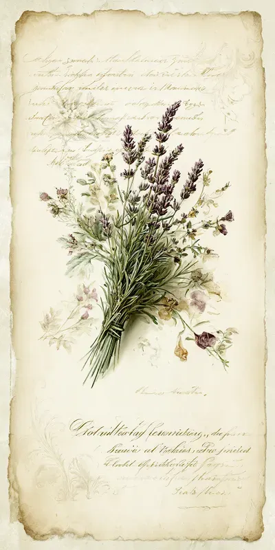 Antique Botanical Tall Tags