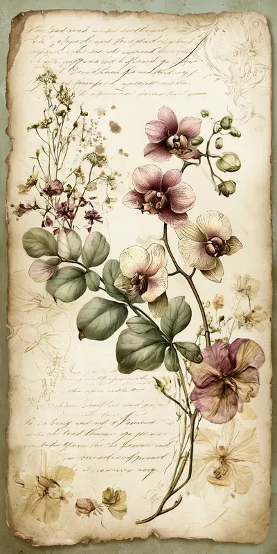 Antique Botanical Tall Tags