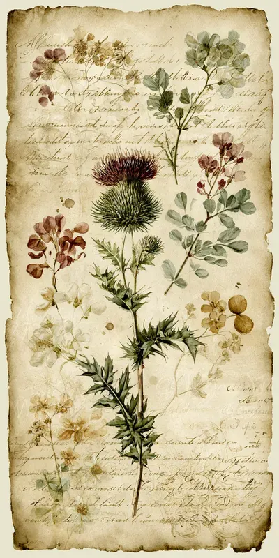Antique Botanical Tall Tags