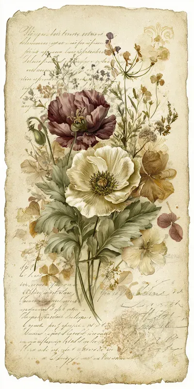 Antique Botanical Tall Tags