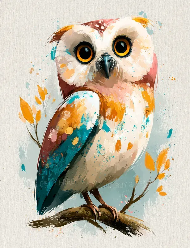 Watercolor Woodland Animals And Objects