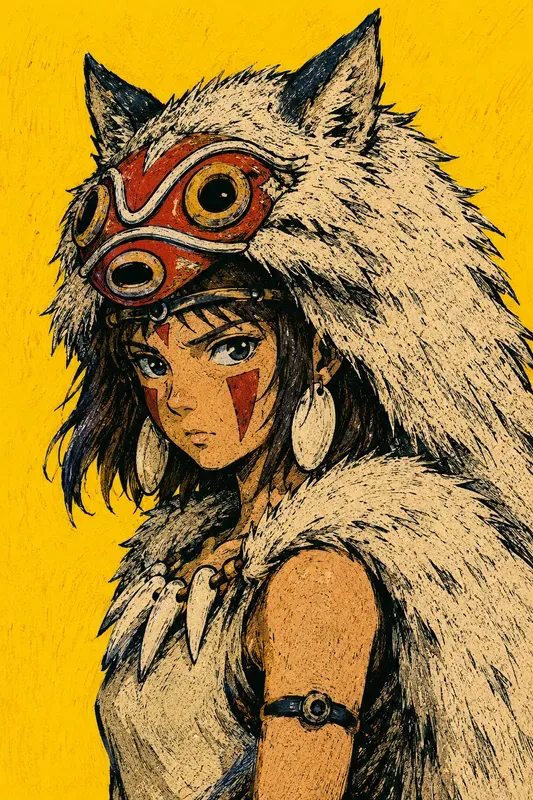 Textured Pop Art Anime Portraits