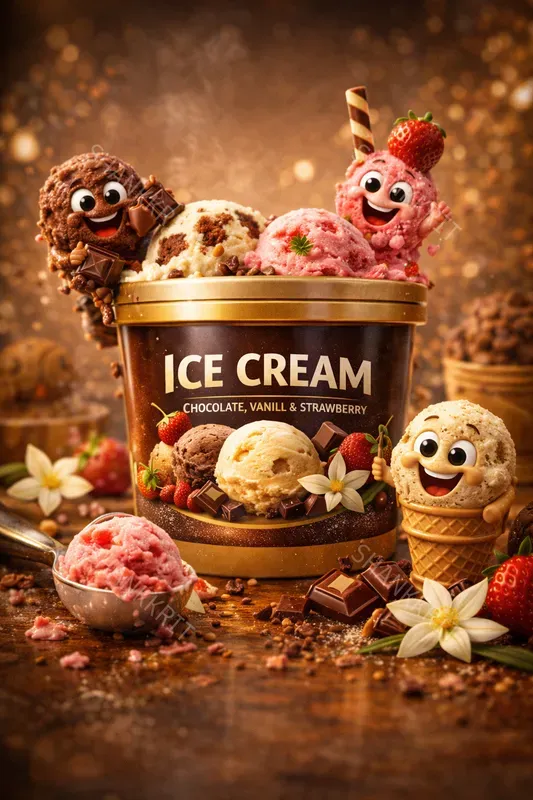 Premium Food Mascot Ads