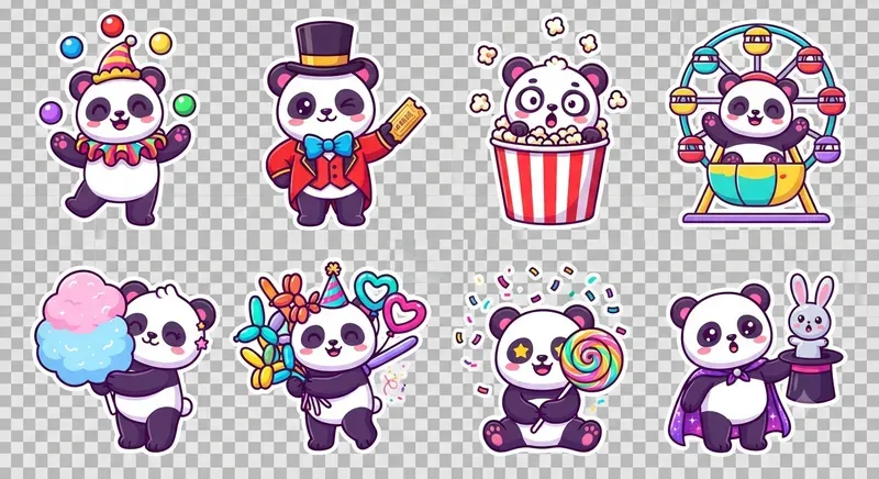 Cute Carnival Tshirt Character Cliparts