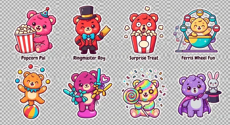 Cute Carnival Tshirt Character Cliparts