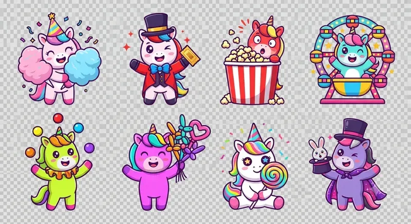 Cute Carnival Tshirt Character Cliparts