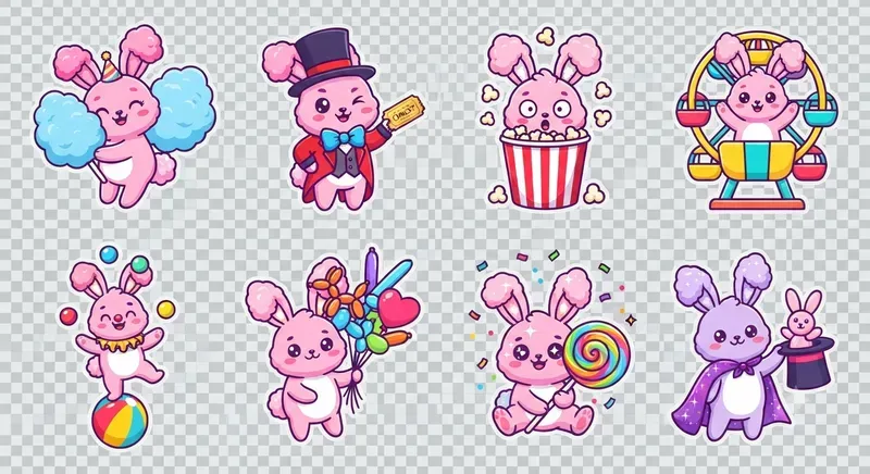 Cute Carnival Tshirt Character Cliparts