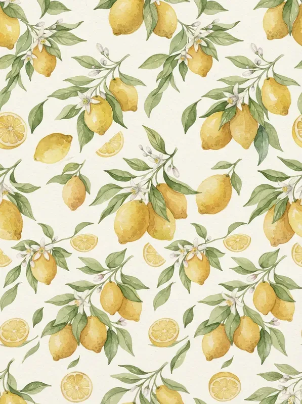 Midcentury Watercolor Seamless Patterns