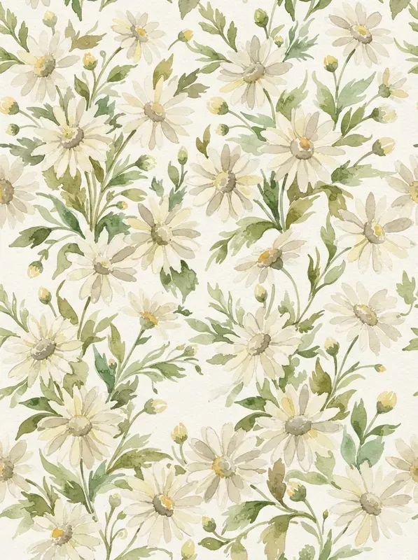 Midcentury Watercolor Seamless Patterns