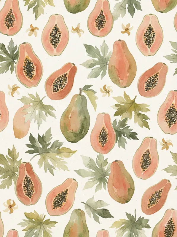 Midcentury Watercolor Seamless Patterns