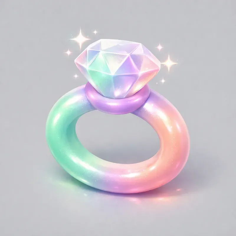 Pastel 3D Puffy Magic Icons