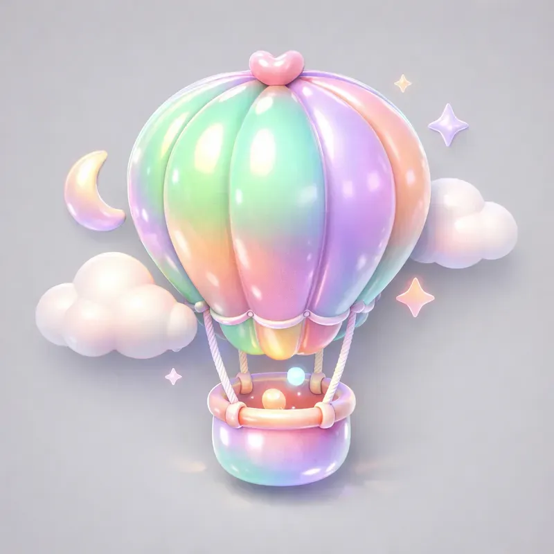 Pastel 3D Puffy Magic Icons