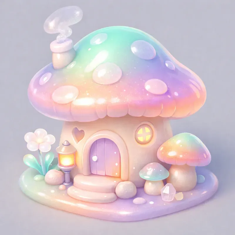 Pastel 3D Puffy Magic Icons