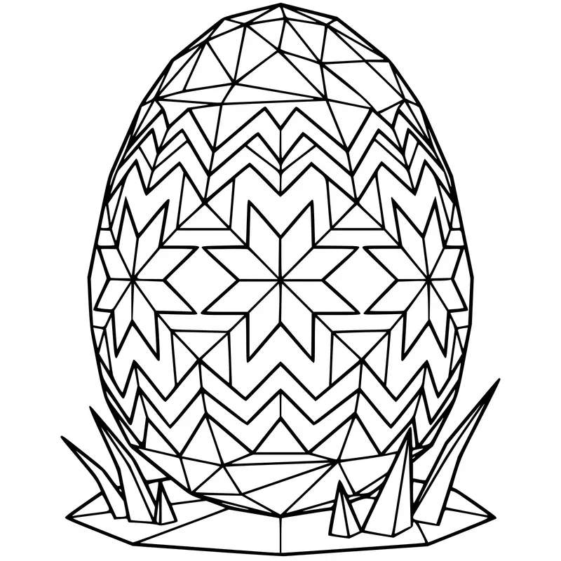 Lowpoly Easter Art KDP Coloring Books