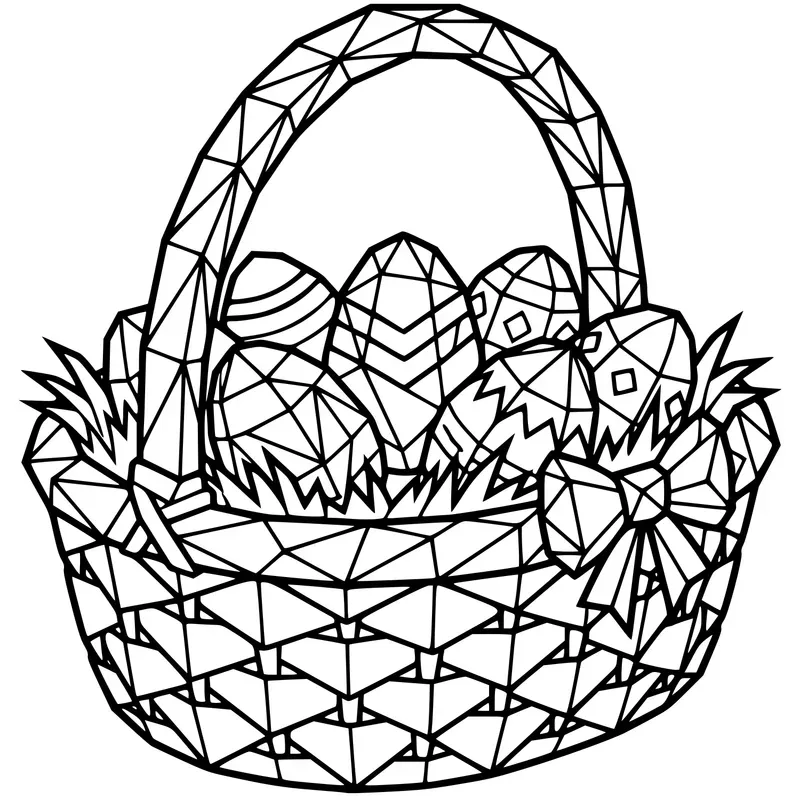 Lowpoly Easter Art KDP Coloring Books