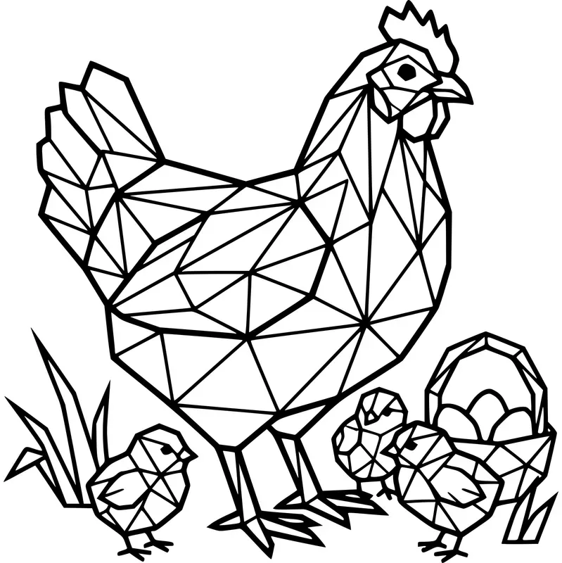 Lowpoly Easter Art KDP Coloring Books