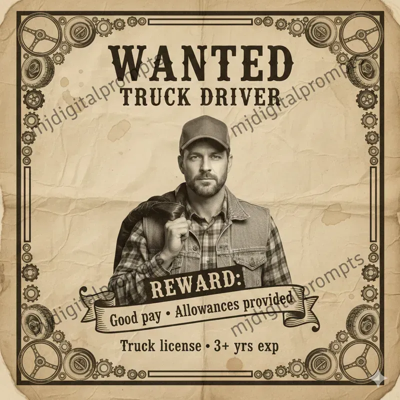 Wild West Vintage Job Ad Posters