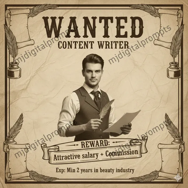 Wild West Vintage Job Ad Posters