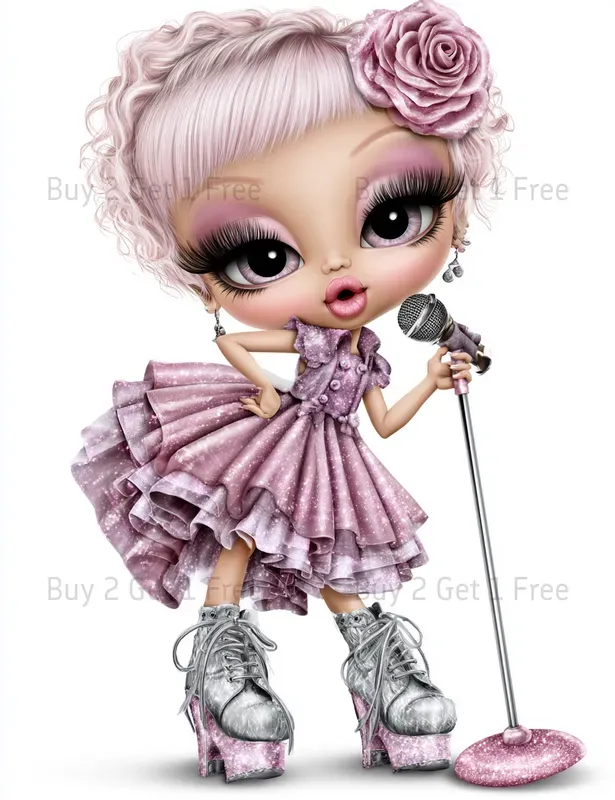 Pop Star Girl Clipart