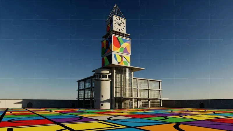 Bauhaus Geometric Scenes