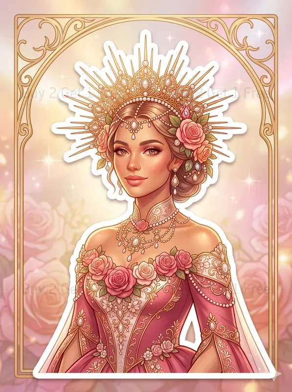 Radiant Beauty Sticker Portraits