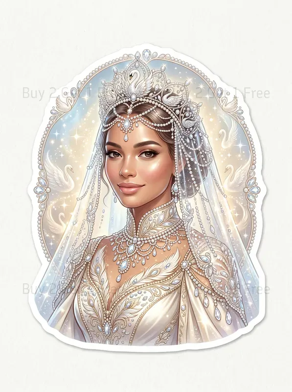 Radiant Beauty Sticker Portraits