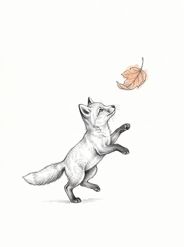 Vintage Ink Sketch Spot Color Animals