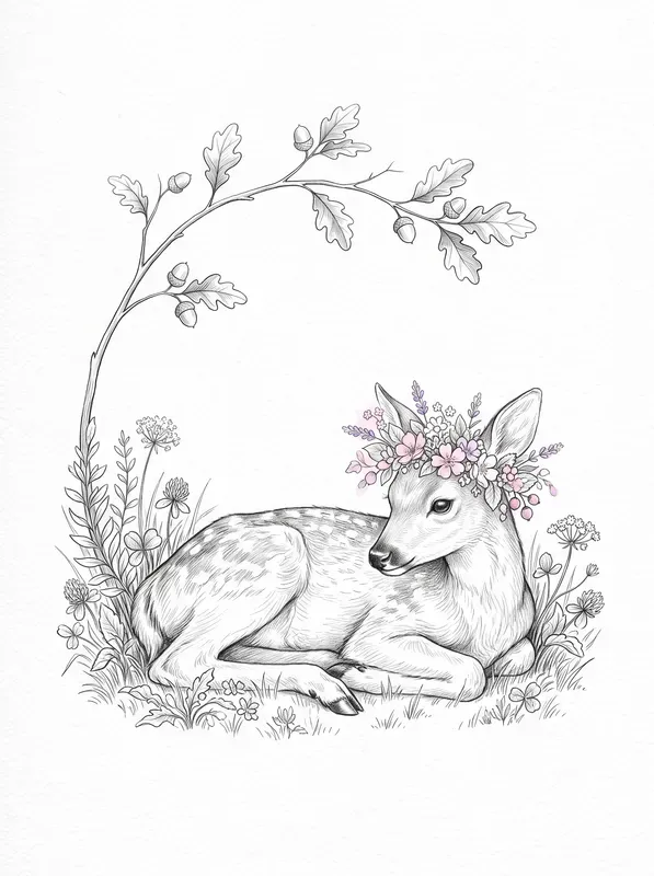 Vintage Ink Sketch Spot Color Animals