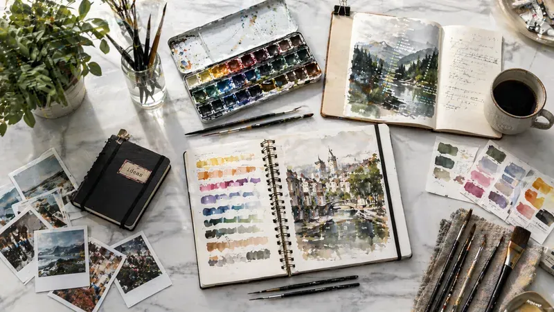 Pro Flat Lay Workspace Photography