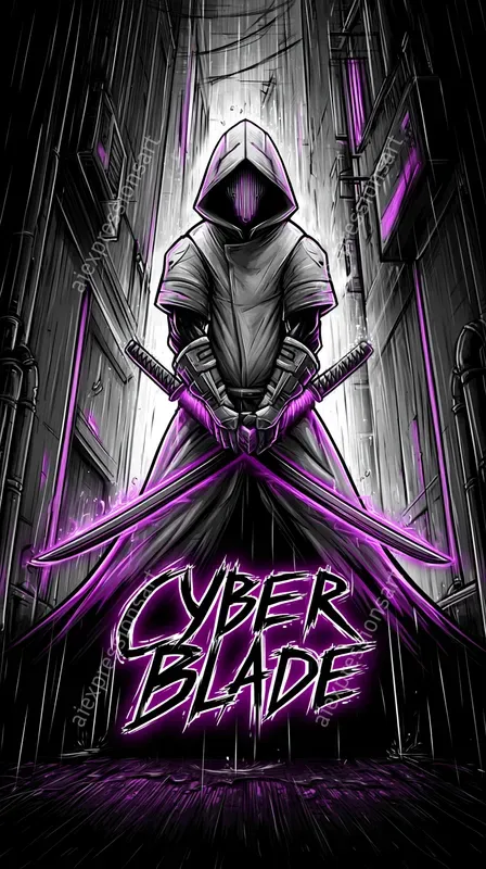 Neon Dark Cyberpunk Game Covers