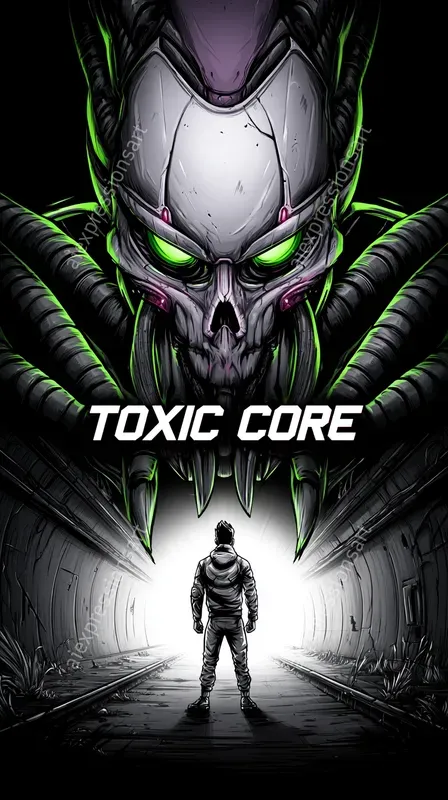Neon Dark Cyberpunk Game Covers