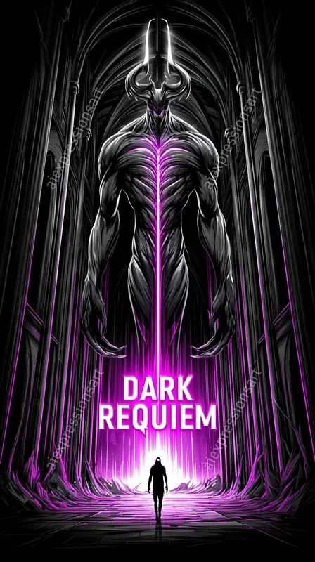 Neon Dark Cyberpunk Game Covers